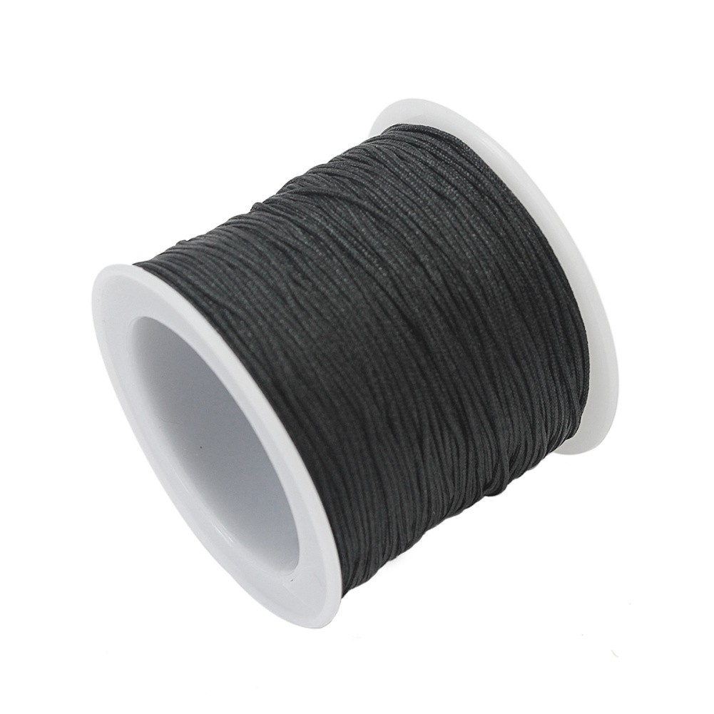 Crafts Useful Black Nylon Cord Thread 40m Length 1mm Beading Bracelet ...