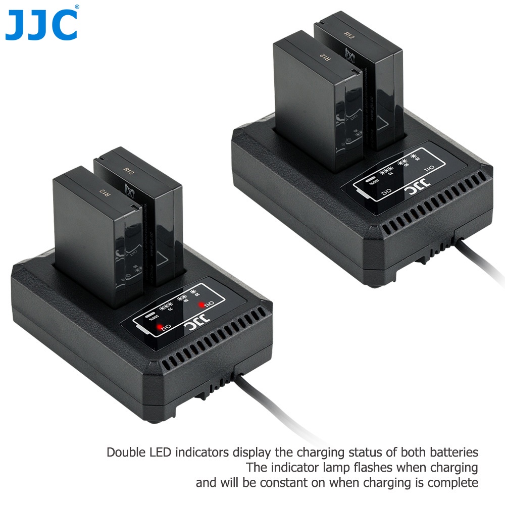 JJC LC-E12C USB Battery Charger for Canon EOS M50 Mark II, M50, M200, M100, M10, M, PowerShot SX70 HS, PowerShot G1X and More Cameras with LP-E12 Battery