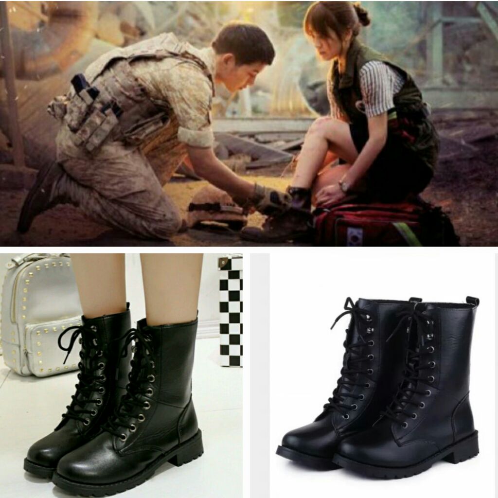 Descendents Of The Sun Song Hye Kyo Same Design Combat Boots Shopee Singapore