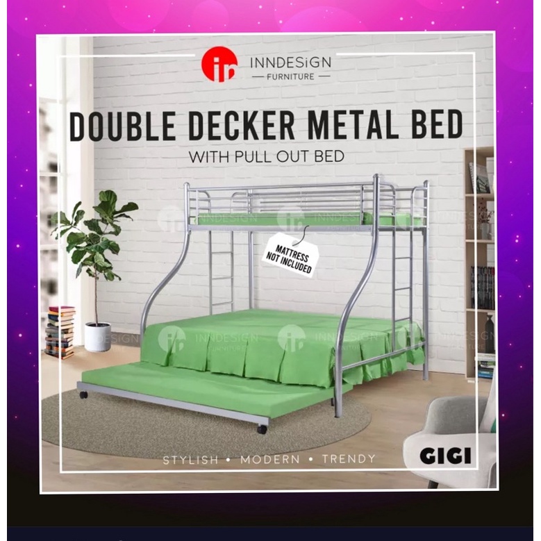 home furniture outlet SINGLE + QUEEN BUNK BED double decker (FREE