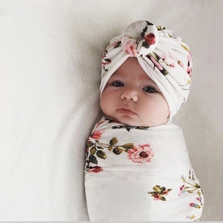 Muslin Swaddle Baby Girl Boy Sleeping Blanket Swaddle Bedung Bayi Baby Floral Infant Newborn