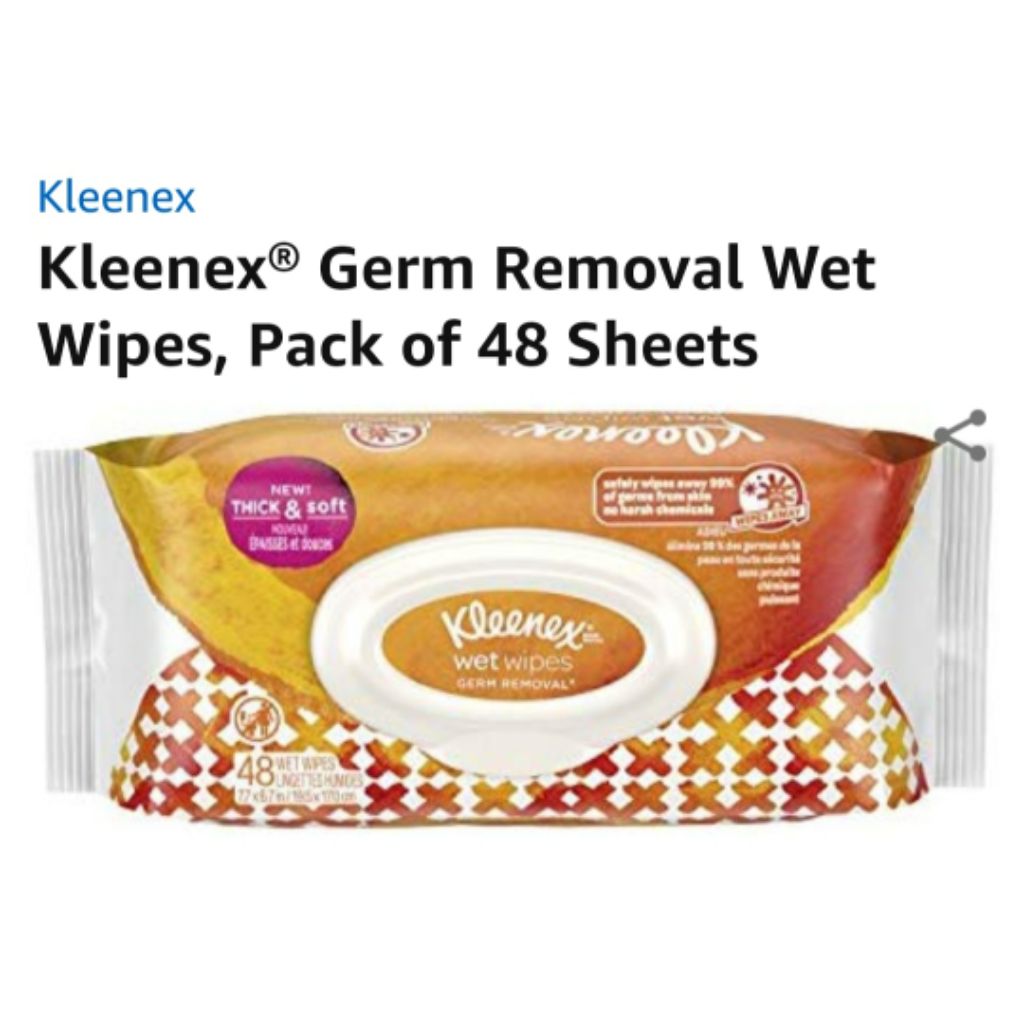READY STOCK KLEENEX WET WIPES GERM 