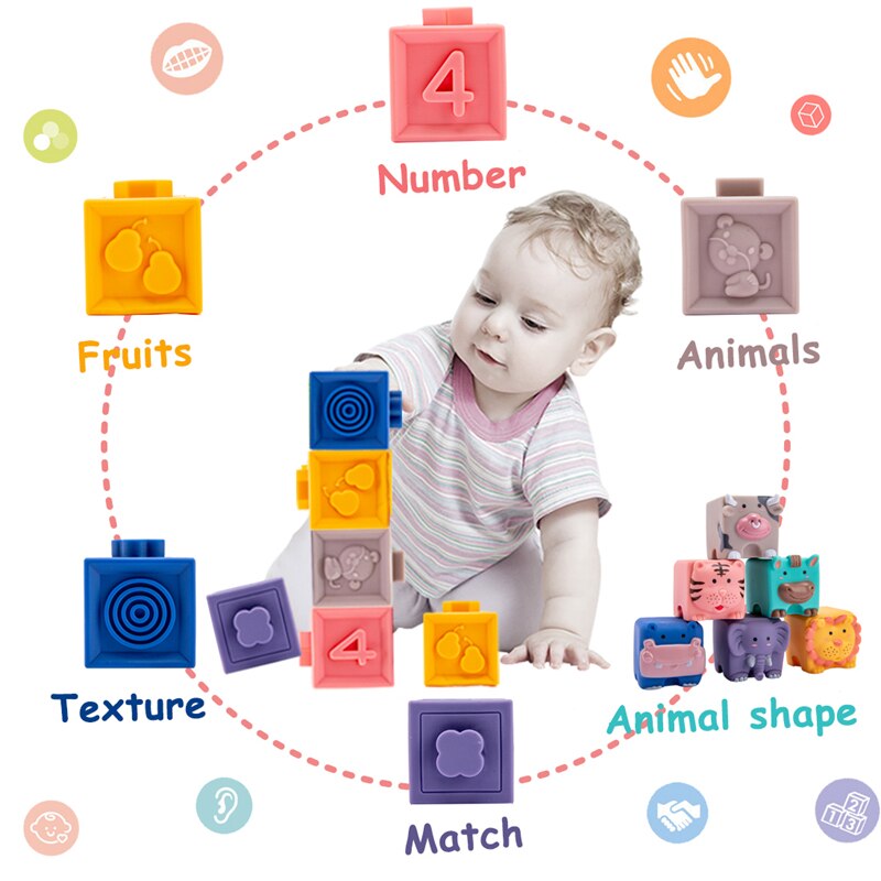 12pcs baby building blocks toy