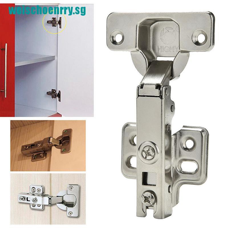 Choenrry 1 X Safety Door Hydraulic Hinge Soft Close Full Overlay Kitchen Cabinet Cupboard Shopee Singapore