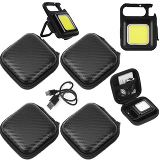 Hot Sale/1Pc Portable Mini Zipper Square COB LED Keychain Work Light Storage Box/EVA Hard Shockproof Moisture-Proof Earphone Bag/Multifunctional Storage Box