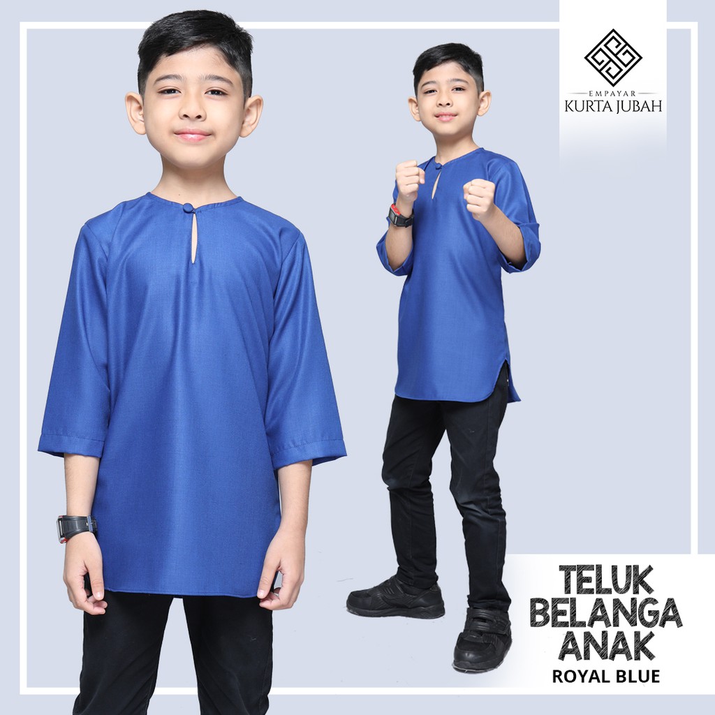 Baju Kurta Hitan Lengan Pendek Budak 9 Tahun