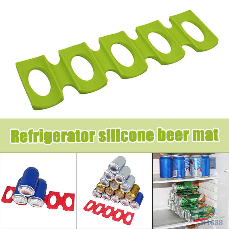 Bottle Stacking Mat Foldable Silicone Bottle Cans Stacker Holder Rack