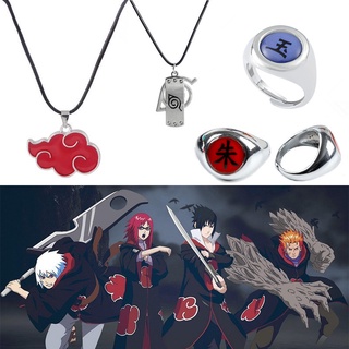 Naruto Akatsuki Accessories Kunai Rings Necklace Anime Itachi Cosplay Toy