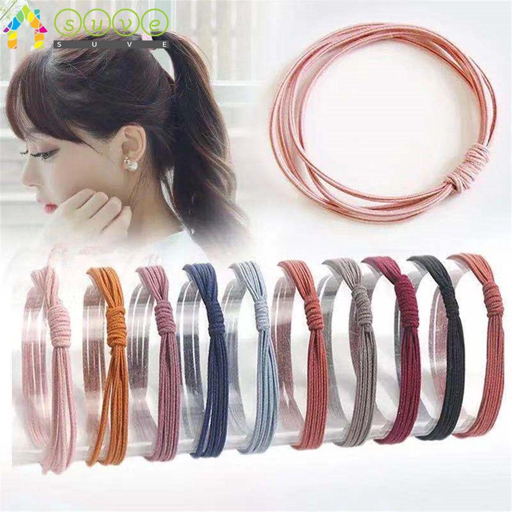 SUBEI Random Color Hair Tie Rope New Women Hair Accessories 4 in 1