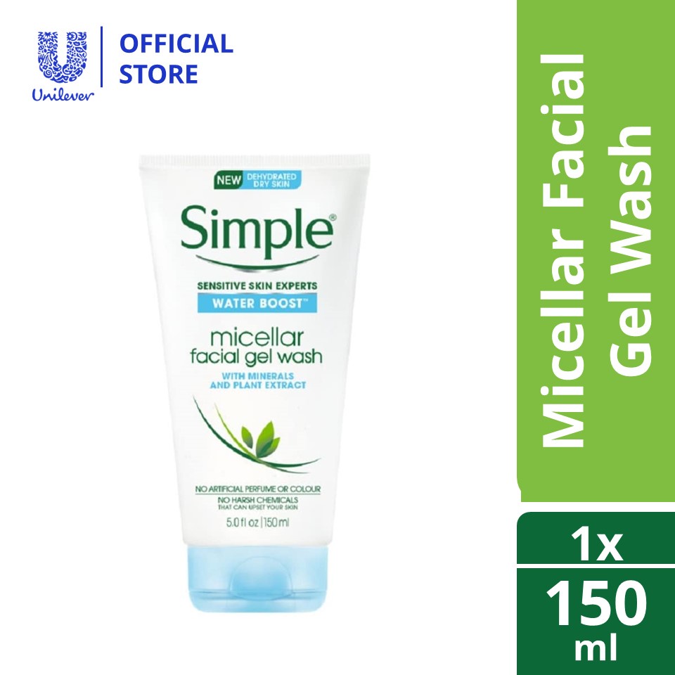 Simple Water Boost Micellar Facial Gel Wash 150ml Shopee Singapore