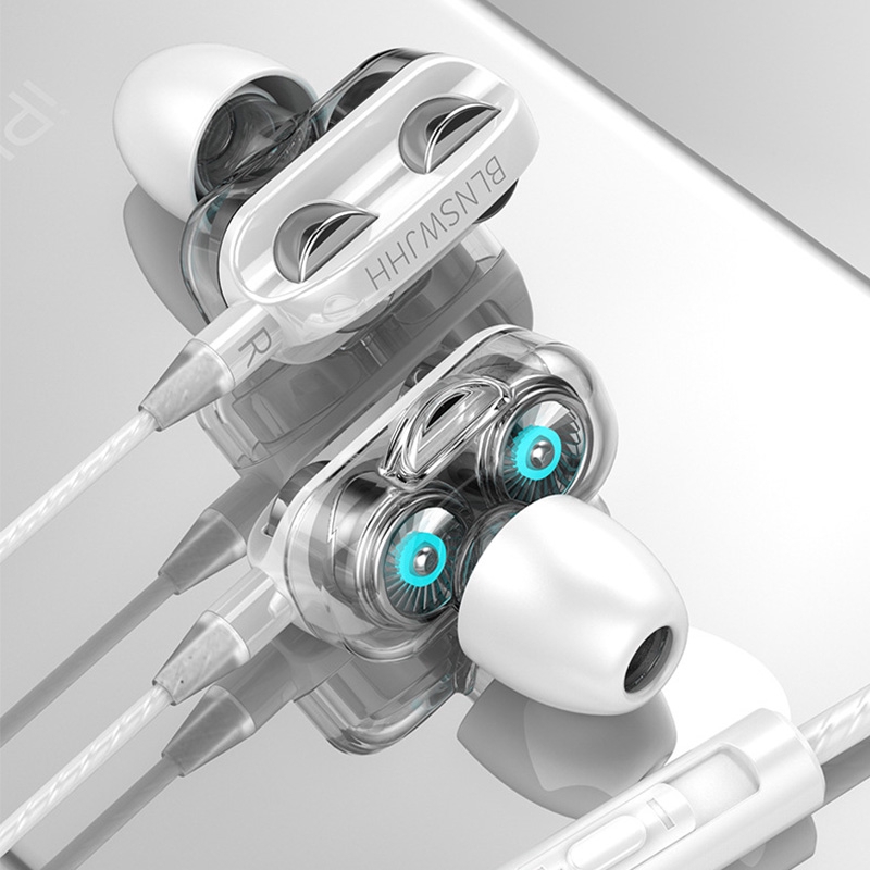 headset 4d bass double speaker stereo 3.5 mm wired headphone