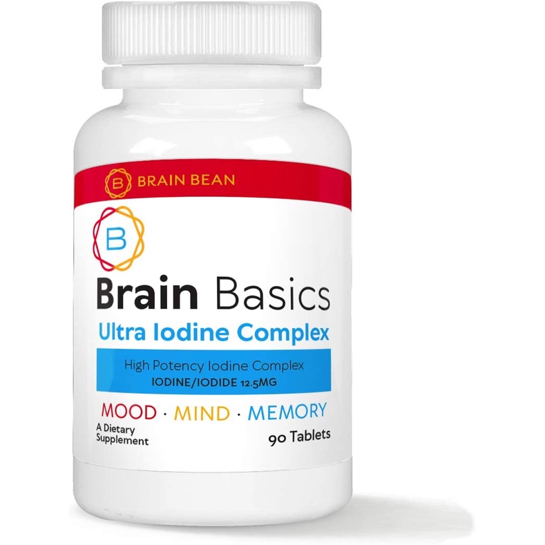 Brain Basics Ultra Iodine Supplement for Thyroid Support, Brain