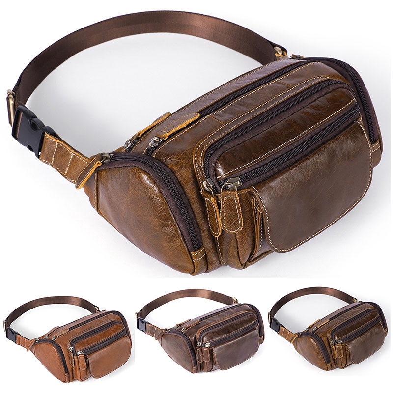 leather waist bag men