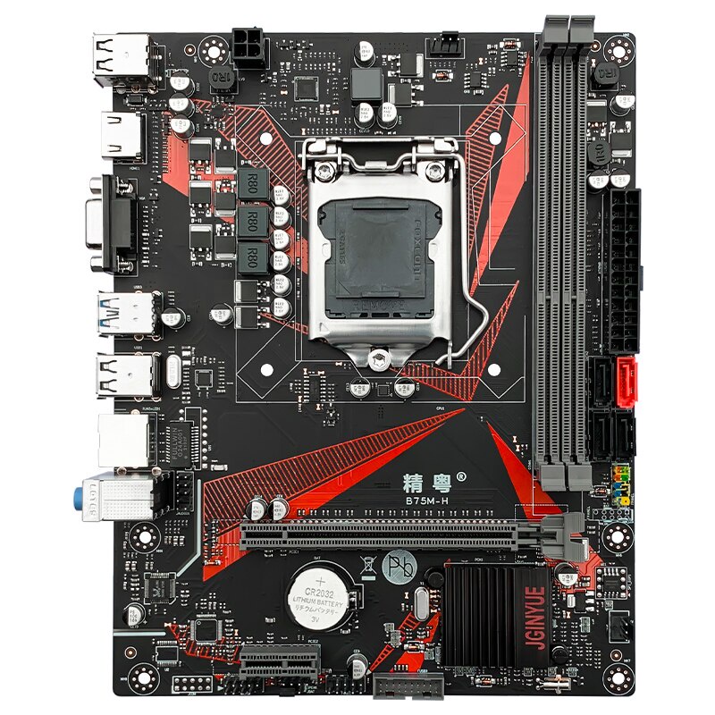 fast shipping️JGINYUE B75 M-ATX Motherboard Intel LGA 1155 i3 i5 i7 E3 DDR3 1600MHz 16GB M.2 NVME SATA USB3.0 VGA HDMI B75M-H Q5YL