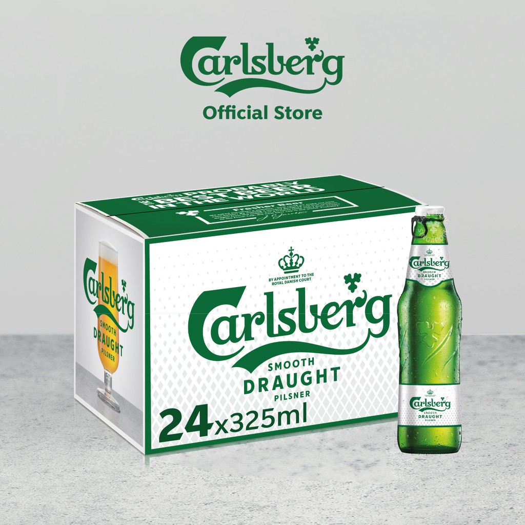 Carlsberg Smooth Draught Beer 325ml 24s Pint Bottle Shopee Singapore