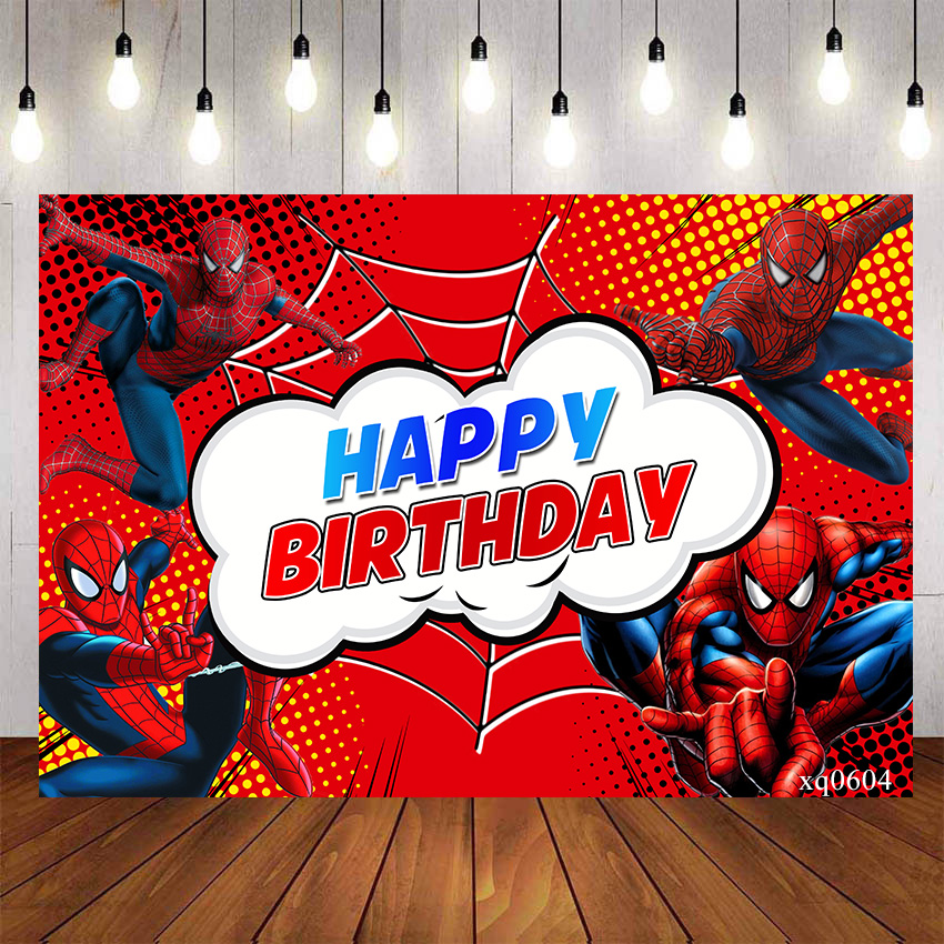 The Avengers Spiderman Backdrop For Photography Baby Shower Kids ...