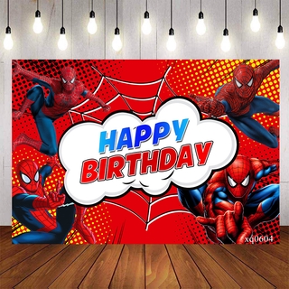 The Avengers Spiderman Backdrop For Photography Baby Shower Kids Superheros Background  Birthday Party Decor Custom Name Photo | Shopee Singapore