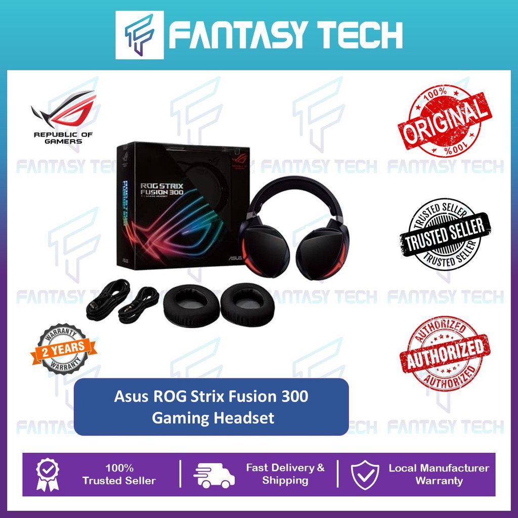 Asus Rog Strix Fusion 300 7 1 Gaming Headset Shopee Singapore