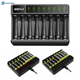 ST Beston 8 Slot Fast Smart Intelligent Lithium Battery Charger for 1.5V AA AAA Rechargeable Battery Quick Charger