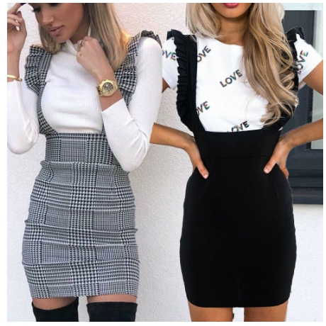 bodycon suspender dress