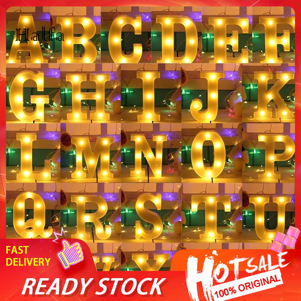 Rxdjromantic 3d 26 Alphabets 0 9 Numbers Led Marquee Sign Wall Hanging Night Light Shopee Singapore
