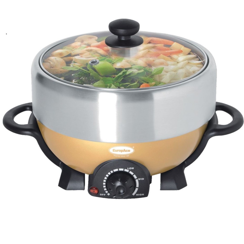 Europace ESB3391S Deluxe Steamboat with Grill 4L | Shopee Singapore