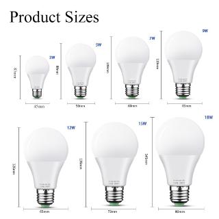 E27 Mentol Lampu Led Led Light Bulbs 3/5/7/9/12/15/18 Led Bulb Energy ...