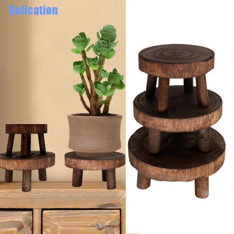 \Delication\ New Wooden Plant Stand Flower Pot Base Holder Stool Garden ...