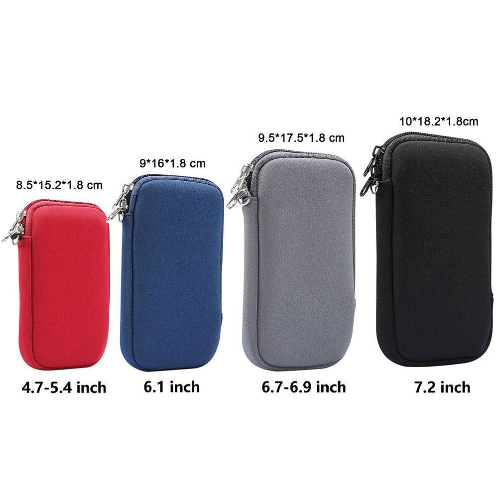 LOLLIPOP1 Mobile Phone Bag Universal Nylon Sleeve Case Power Bank 4.7-7.2 Inch Mobile Phone Case Storage Organizer With Hanging Neck