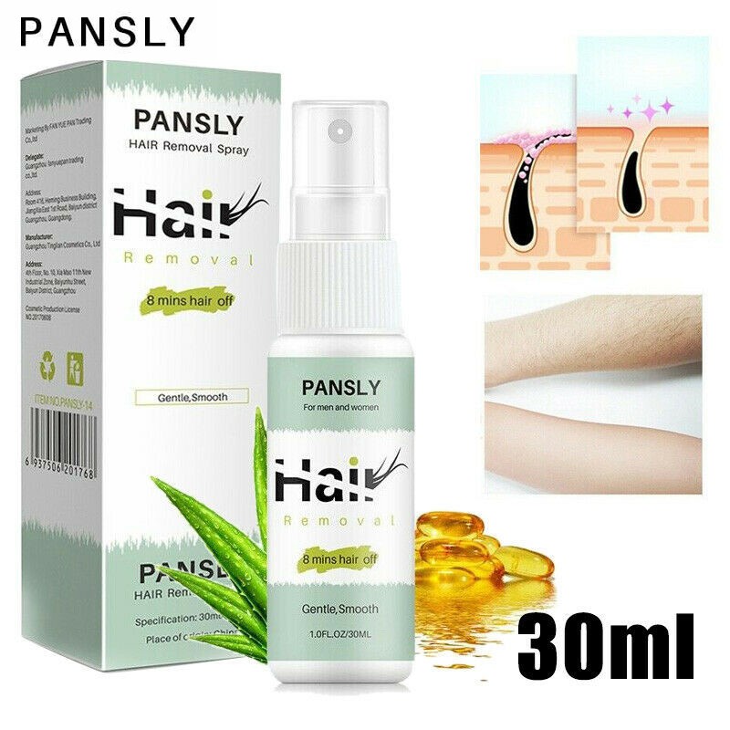 Pansly Hair Removal Spray Beard Bikini Legs Painless No Stimulation ...