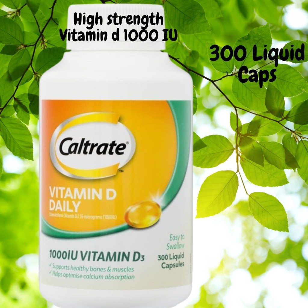 Caltrate Vitamin D 1000 IU High Strength 2 Sizes Big (300) and Small ( 60) Australia Shopee