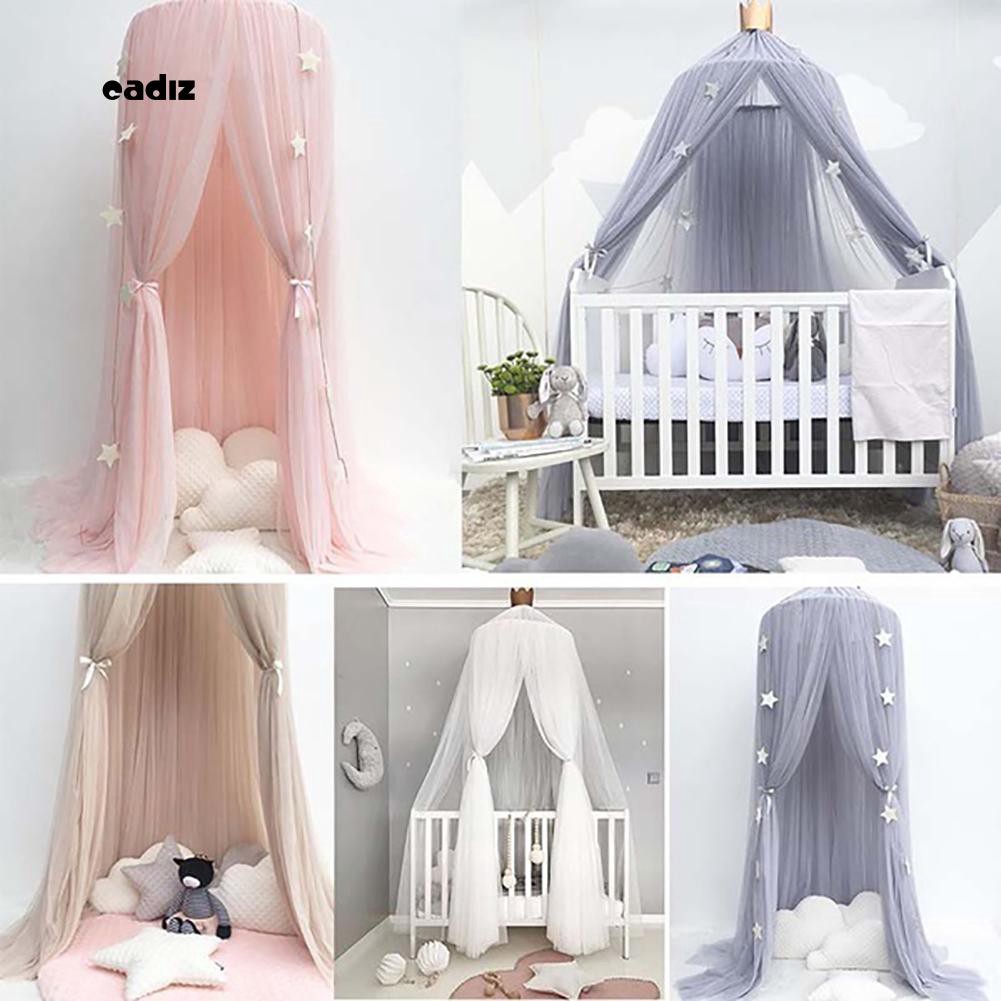 Cad Baby Lace Crib Tent Round Dome Hanging Curtain Mosquito Net