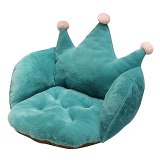 RAN Cat Winter Bed Solid Color Crown Shaped Pet Plush Pillow Stuffed Seat Cushion #2