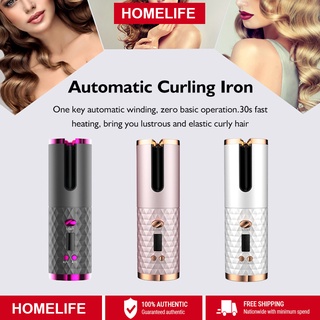 [SG Stock] Automatic Hair Curler USB Charging Ceramic Hair Iron Curling Iron for Hair Waver Wand Curlers Cordless 自动卷发棒