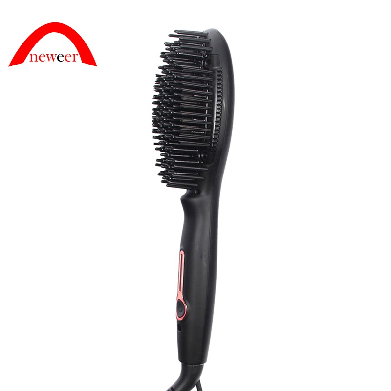 Steam Hair Straightener Brush Mini Negative Air Ions Hair Comb