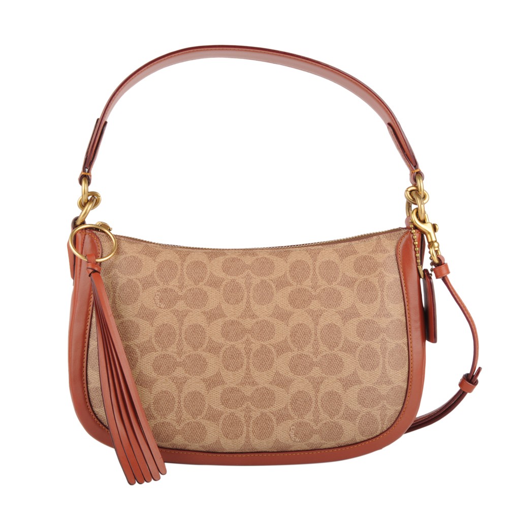 Coach Sutton Shoulder Bag for Women Tan/Rust/Brass 52577B4NQ4