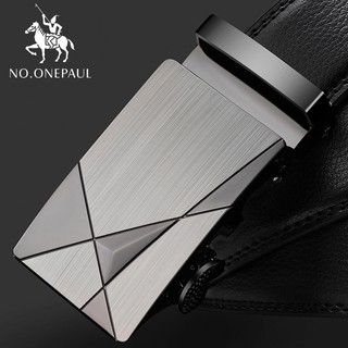 Image of thu nhỏ NO.ONEPAUL 12 Simple Leather Belt Men Automatic Buckle Strap Fashion Waist Genuine Leather Belt #1