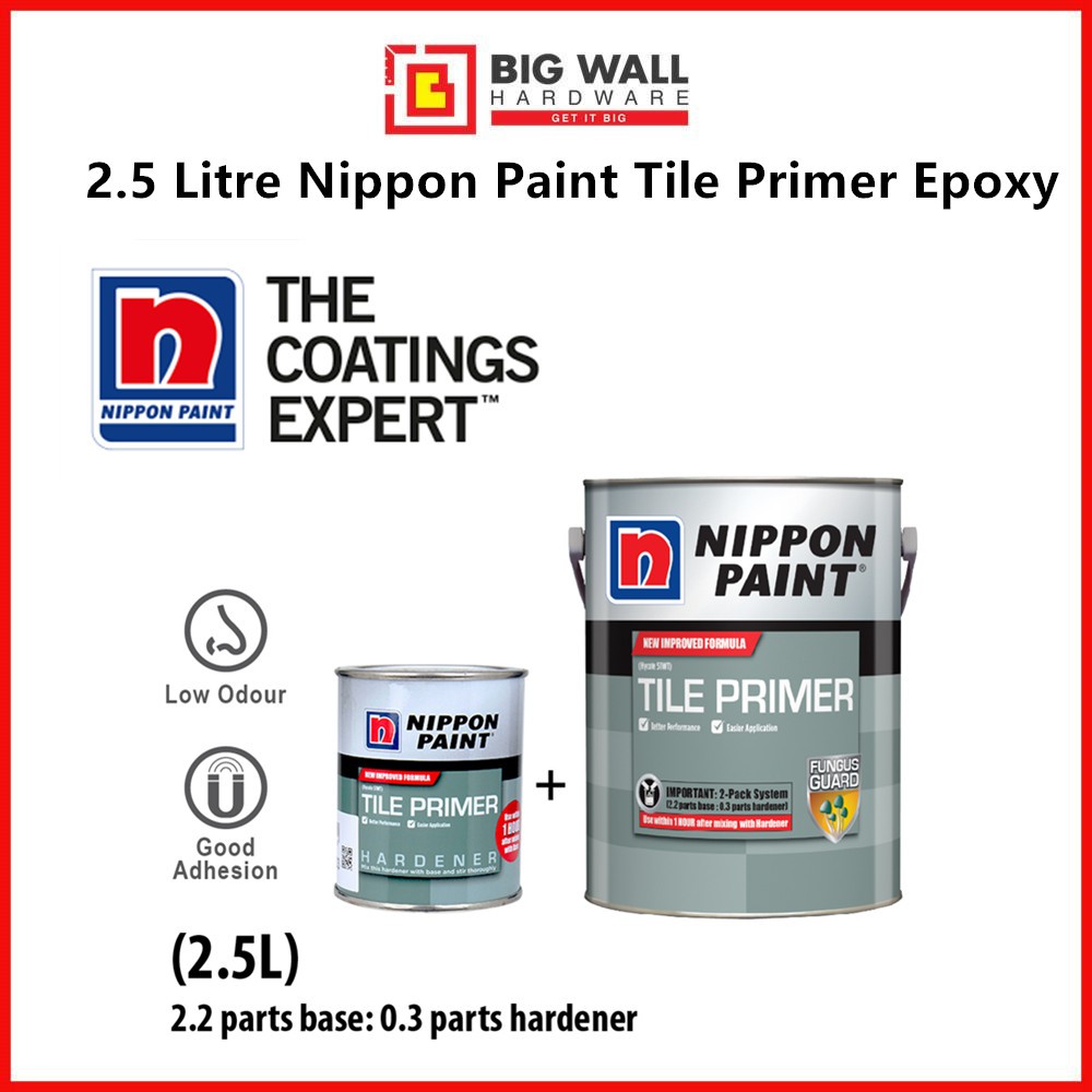 2.5L Nippon Paint Tile Primer Epoxy Cat Jubin (+ Hardener) Available in