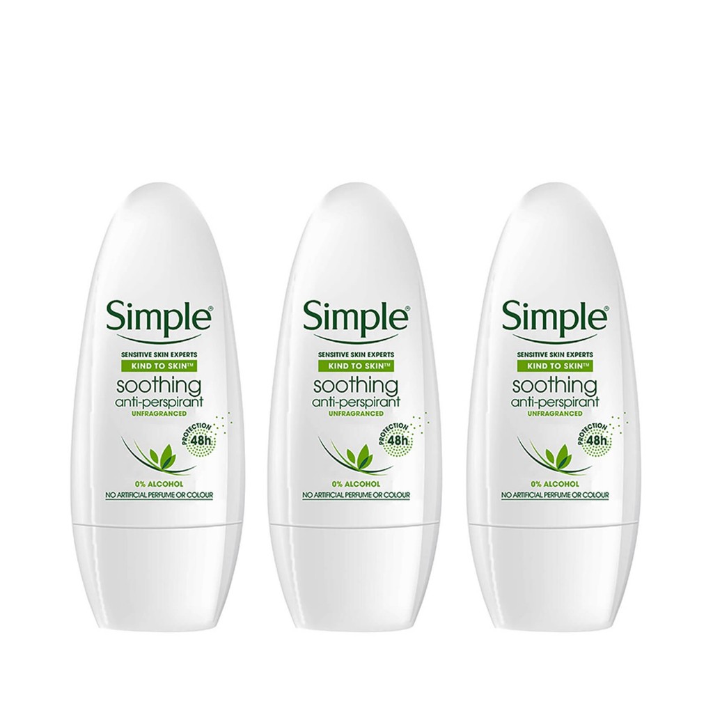 3 x SIMPLE DEODORANT FOR SENSITIVE SKIN 50ML Shopee Singapore