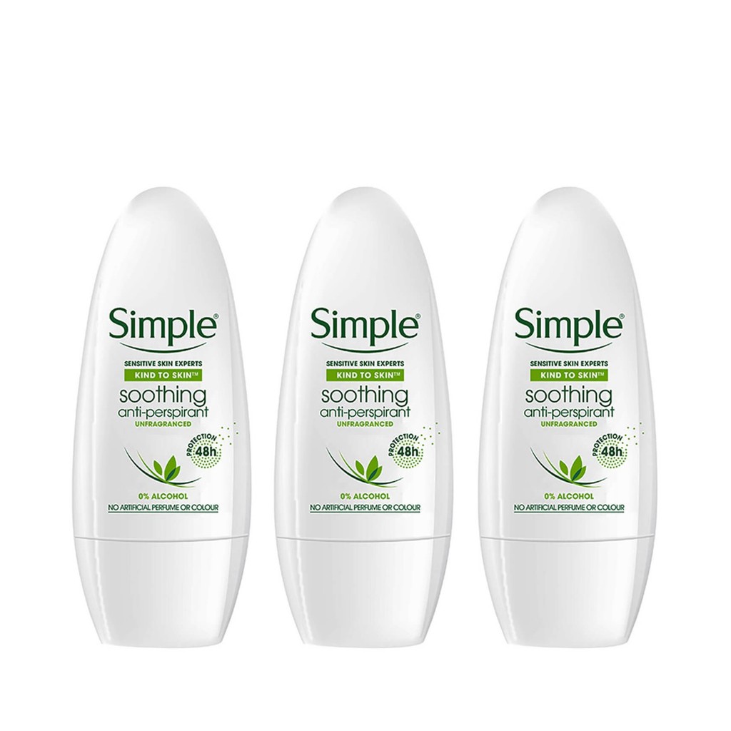 3 X Simple Deodorant For Sensitive Skin 50ml Shopee Singapore