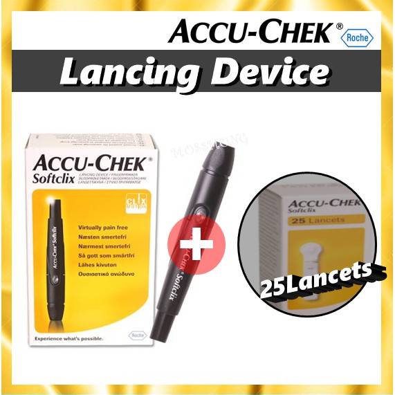 Accu chek Softclix Lancing Device with 25 Lancets