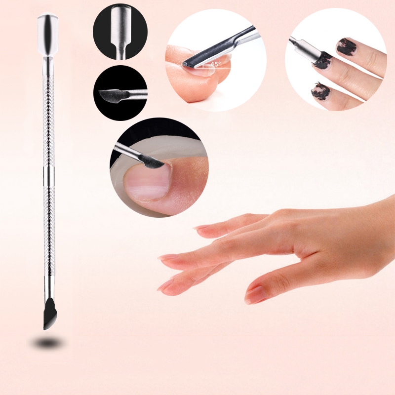 Cuticle Pusher Stainless Steel Cuticle Remover Double Sided Finger Dead Skin Push Nail Art Tool Shopee Singapore