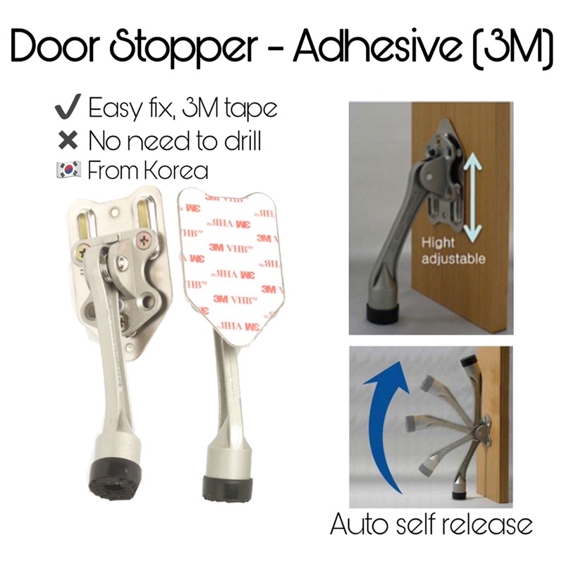 [SG STOCK] Adhesive 3M Door Stopper/ Double Sided Tape Door Stopper