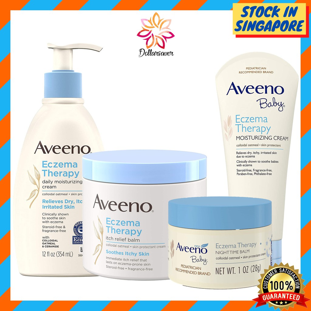 Aveeno Eczema Therapy Moisturizing Cream Nighttime Balm Sensitive
