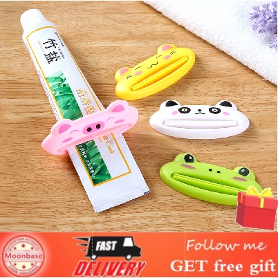 Ready Stock]Toothpaste Tube Squeezer Cartoon Animal Shaped Plastic | Shopee  Singapore