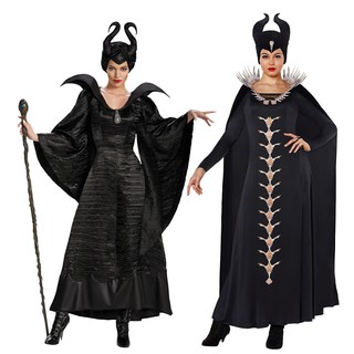 ❤Ready Stock❤Women Movie Maleficent Costume Evil Witch Cosplay Outfit Halloween Fantasia Party Fancy Dresses Christmas Gift