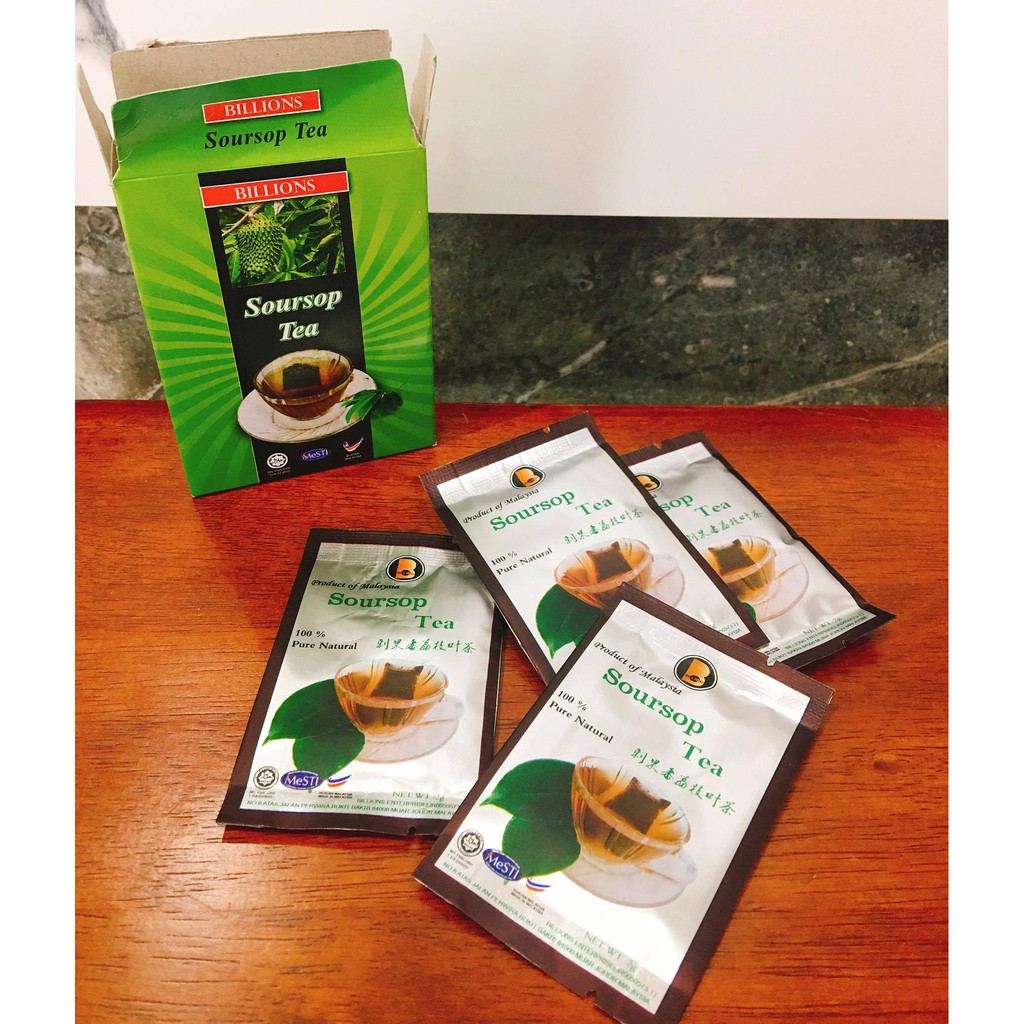 Shop Malaysia Halal Teh Daun Durian Belanda Soursop Leaves Tea Bag 5 Sachets Per Box Shopee Singapore