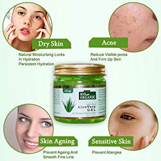 Indus Valley Bio Organic Non Toxic Aloe Vera Gel For Acne Scars Glowing Radiant Skin Treatment 175ml Shopee Singapore shopee singapore