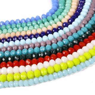 68Pcs 145Pcs Wholesale 2/3/4/6/8mm Rondelle Faceted Crystal Glass Loose Spacer Beads Jewelry DIY making #6