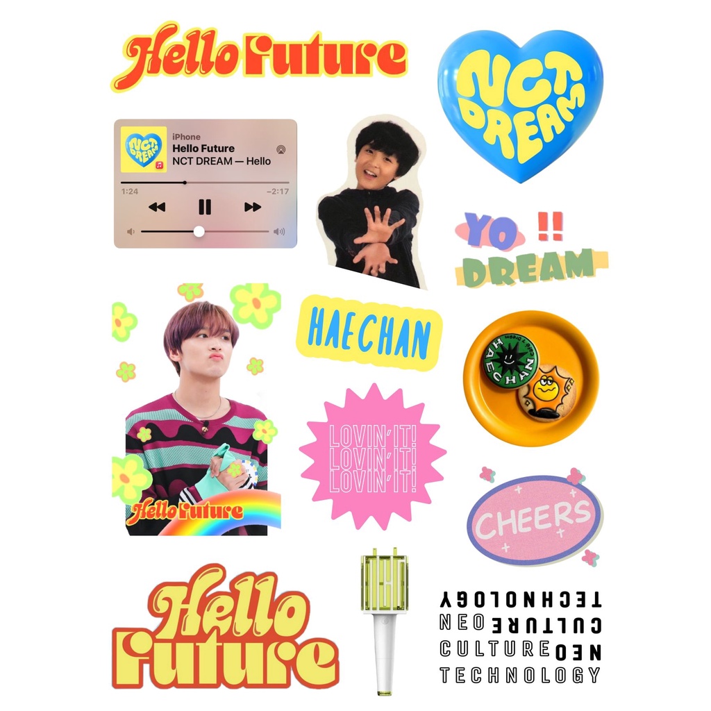 hello future nct dream haechan mark jaemin sticker for kpop aesthetic shopee singapore